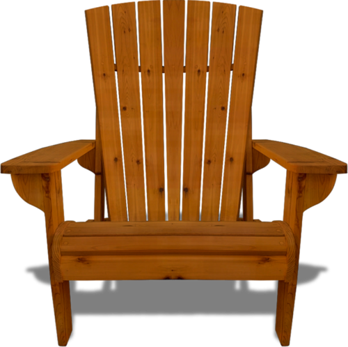 cedar stained adirondack chair