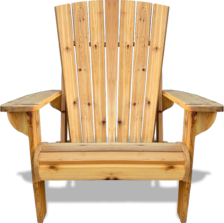 Cedar American Forest Adirondack Chair & Footrest Set Natural